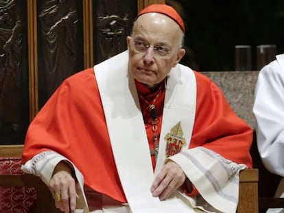 Francis George, cardenal de Chicago, durante la recepci&oacute;n de su sucesor en 2014