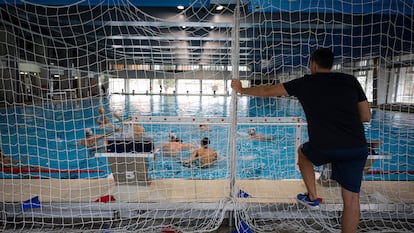 Concentración de la selección española de waterpolo en el CAR de Sant Cugat.
