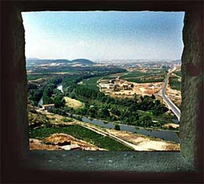 Una vista del Ebro a su paso por San Vicente de la Sonsierra.