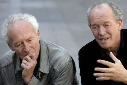 Los hermanos Jean-Pierre y Luc Dardenne, hoy s&aacute;bado en Valladolid.