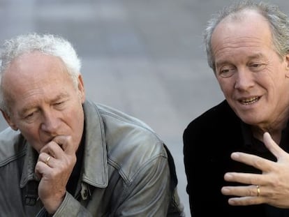 Los hermanos Jean-Pierre y Luc Dardenne, hoy s&aacute;bado en Valladolid.