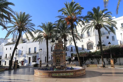La plaza de España en Vejer de la Frontera (Cádiz).