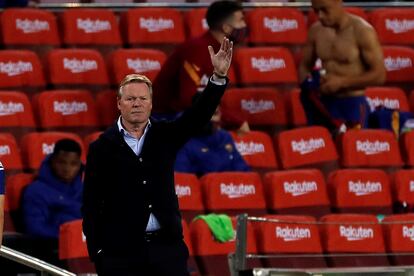 Ronald Koeman, durante el encuentro ante el Sevilla.