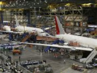 Cadena de montaje de Boeing en Everett (EE UU)