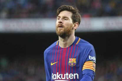 Messi, en el partit del diumenge passat contra l'Atlètic.