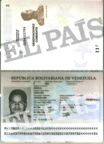 José Luis Zabala pasaporte