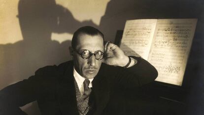 Igor Stravinsky en Par&iacute;s en 1929.