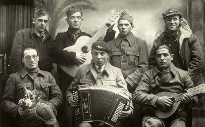 Fotografía hallada en el álbum personal de Marcel Borloz, suizo integrante de las Brigadas Internacionales