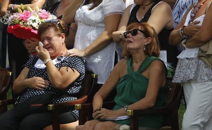 Families of the 154 people killed in the Spanair disaster at Monday’s act of remembrance.
