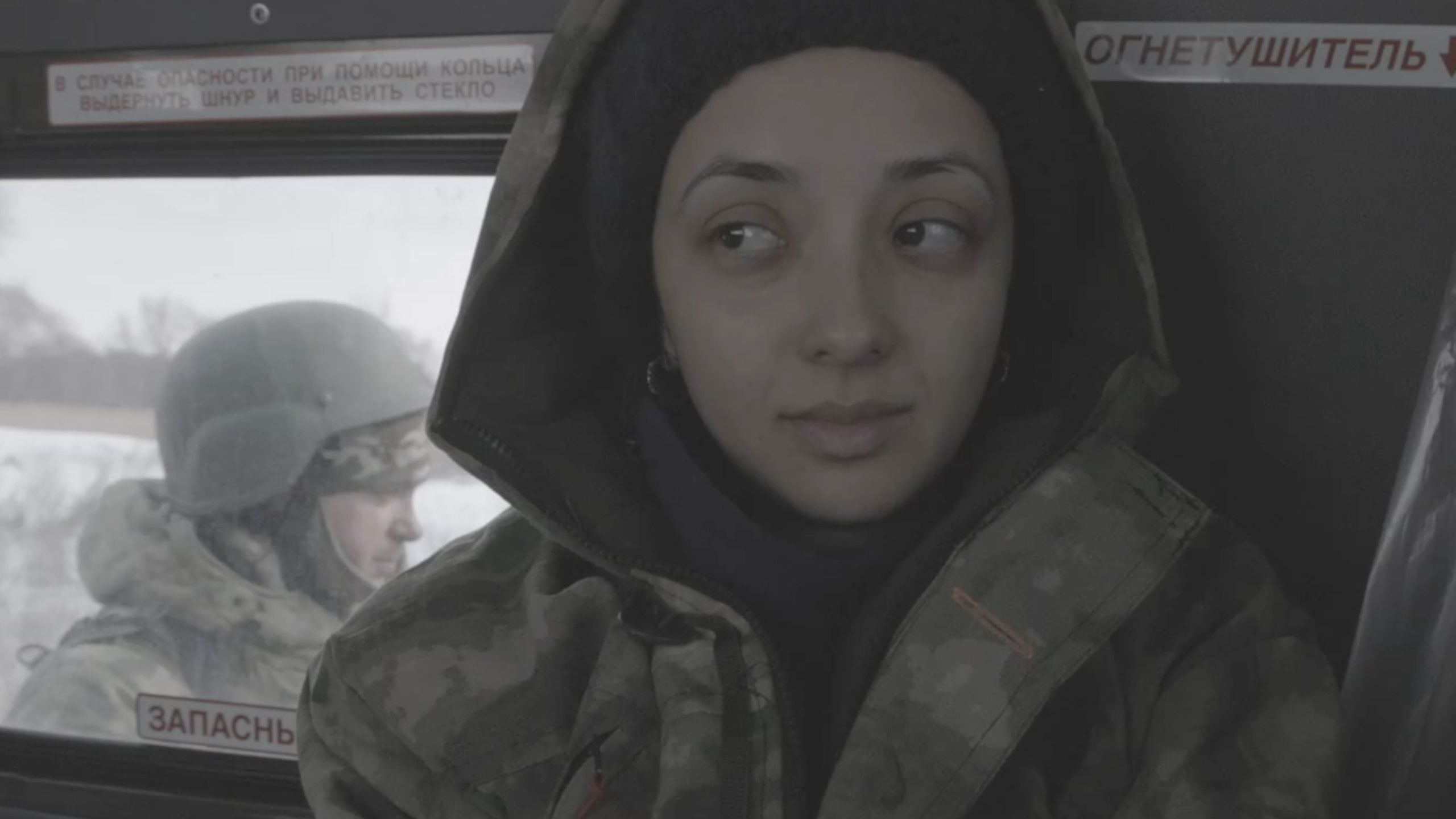 Anastasia Trofimova, en una imagen de su documental 'Russians at War'.