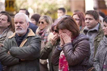 Trabajadores de Campofrío, ante el Ayuntamiento.