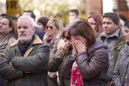 Trabajadores de Campofr&iacute;o, ante el Ayuntamiento.