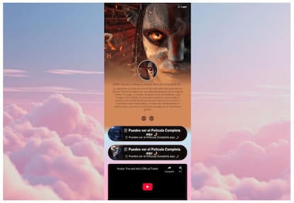 Streaming falso de la película Avatar: fuego y ceniza