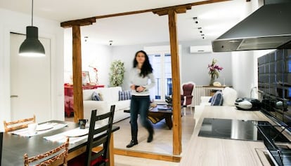 Marta Trigueros, que ofrece su apartamento de la calle Amparo de Madrid en Airbnb, y es una de las promotoras de la Asociaci&oacute;n Madrid Aloja.