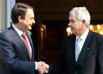 Rodríguez Zapatero ha recibido esta mañana en La Moncloa a Pasqual Maragall.