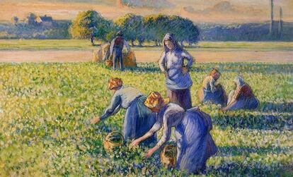 'La cosecha', de Camille Pissarro.