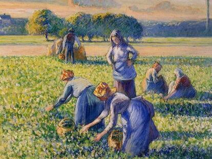 'La cosecha', de Camille Pissarro.