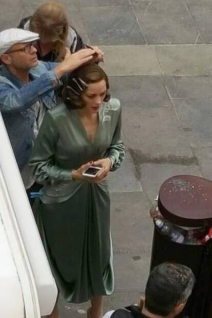 Marion Cotillard, durante el rodaje en Las Palmas.