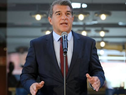 El presidente del FC Barcelona, Joan Laporta.