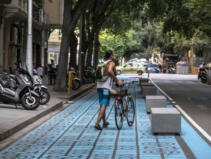 Las nueva 'zona azul', un espacio reservado principalmente para pedalear. |