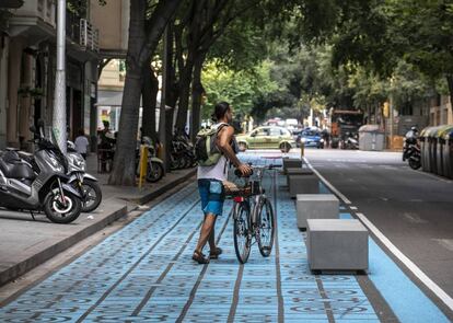 Las nueva 'zona azul', un espacio reservado principalmente para pedalear. |