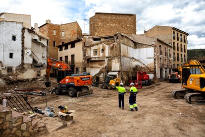 Edificios afectados por la dana, este martes en Letur.