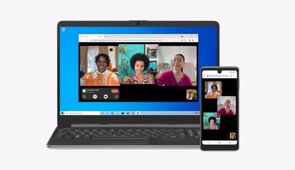 Facetime en un PC con Windows 10 y un móvil con Android.