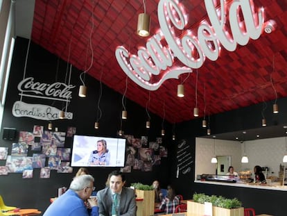 Interior de la sede de Coca-Cola en España.