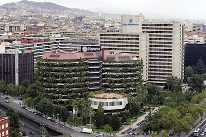 Vista del edificio del Grupo Planeta en la avenida Diagonal de Barcelona.