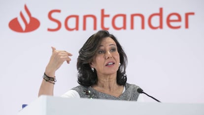Ana Botín, presidenta del Santander, el pasado enero.