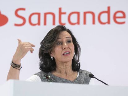 Ana Botín, presidenta del Santander, el pasado enero.