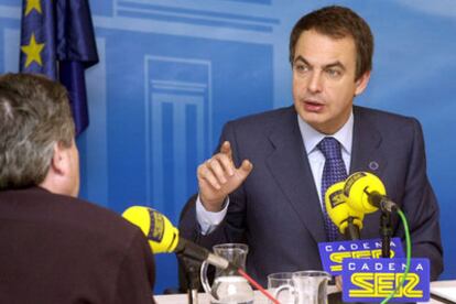 Zapatero en un momento de su entrevista con Iñaki Gabilondo.