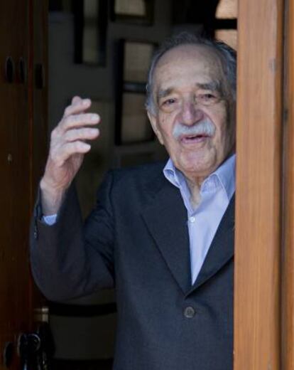 El escritor Gabriel García Márquez, el 6 de marzo de 2014, en Ciudad de México, cuando cumplió 87 años.