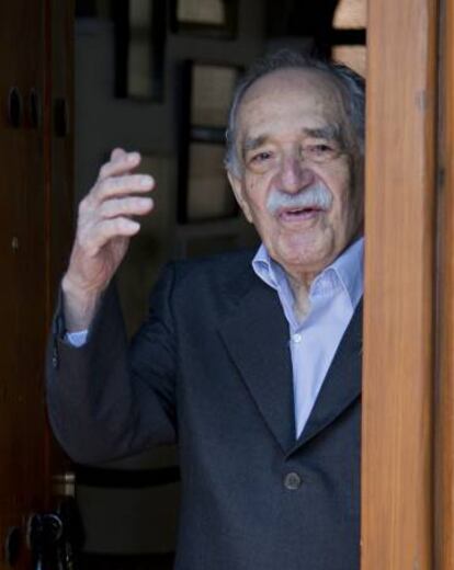 El escritor Gabriel Garc&iacute;a M&aacute;rquez, el 6 de marzo de 2014, en Ciudad de M&eacute;xico, cuando cumpli&oacute; 87 a&ntilde;os.