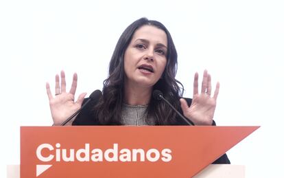 La presidenta de Ciudadanos, Inés Arrimadas.