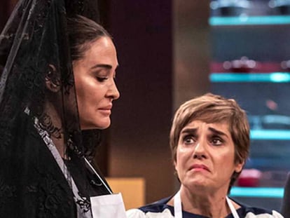 Vicky Martín Berrocal y, a la izquierda, Anabel Alonso, en 'MasterChef Celebrity'.