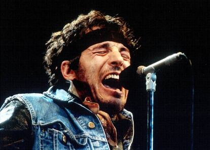 Bruce Springsteen en 1985 durante la gira de 'Born in the U.S.A.'.