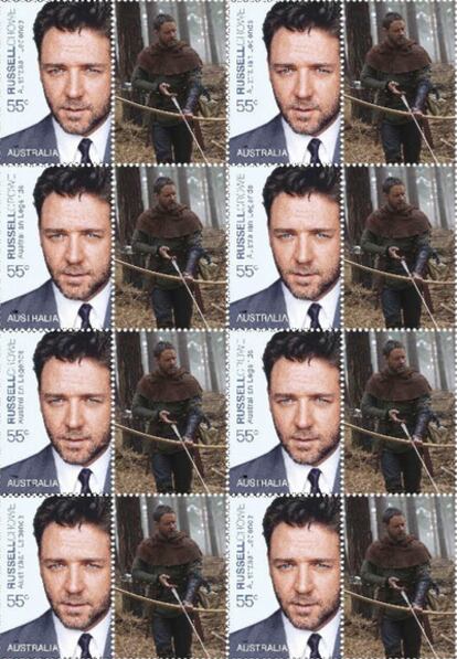 Los sellos australianos en los que figura Russell Crowe