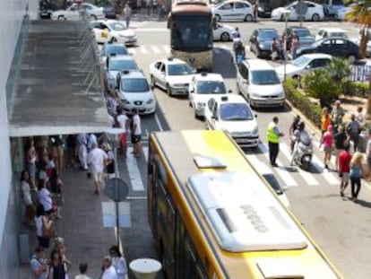 Un servicio especial trasladó a los cruceristas a la ciudad.