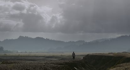 La destrucción ambiental dejada por la mina en el cruce de los ríos Jaba y Kawerong, en el centro de Bougainville.