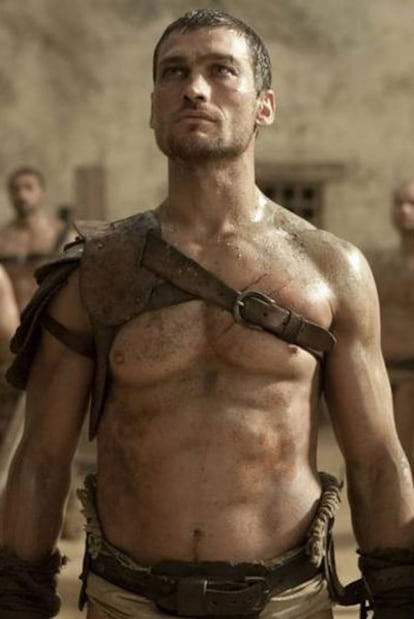 Andy Whitfield, en <i>Spartacus.</i>