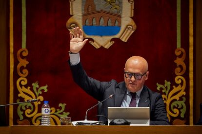 José Manuel Baltar, en el pleno ordinario del Concello de Ourense.