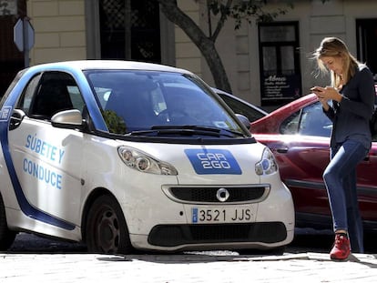 A car2go vehicle in Madrid.