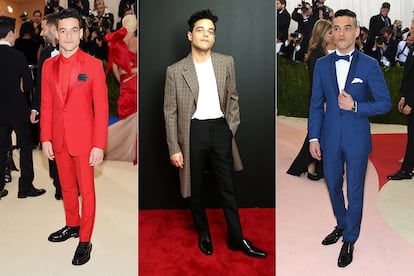 Rami Malek

El encargado de dar vida a Freddie Mercury en la gran pantalla puede presumir de tener un estilo casi tan personal como el líder de la banda Queen. Siempre arriesga en la alfombra roja, con trajes de todo tipo de colores (burdeos, rosas, azules eléctricos) y estampados. Le hemos visto en el front row de desfiles de Balmain, Miu Miu y Dior Homme, de la que también fue imagen en 2017.