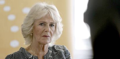 Camilla Parker Bowles en un evento sobre mujeres de la Commonwealth.