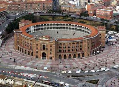 Vista aérea de la plaza de Las Ventas.