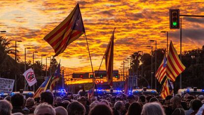 Manifestación independentista el pasado otoño en Barcelona.