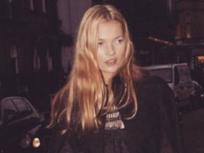 Kate Moss, con un bolso Birkin.