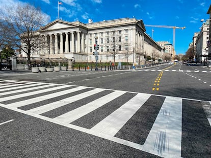 La sede del Departamento del Tesoro en Washington, en una imagen del pasado marzo.