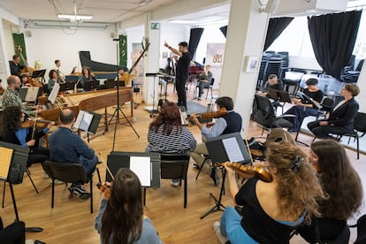 Ensayo de la ‘Didone abbandonata’ de Galuppi por el grupo grupo Nereydas, antes de su interpretación este domingo en el Auditorio Nacional.